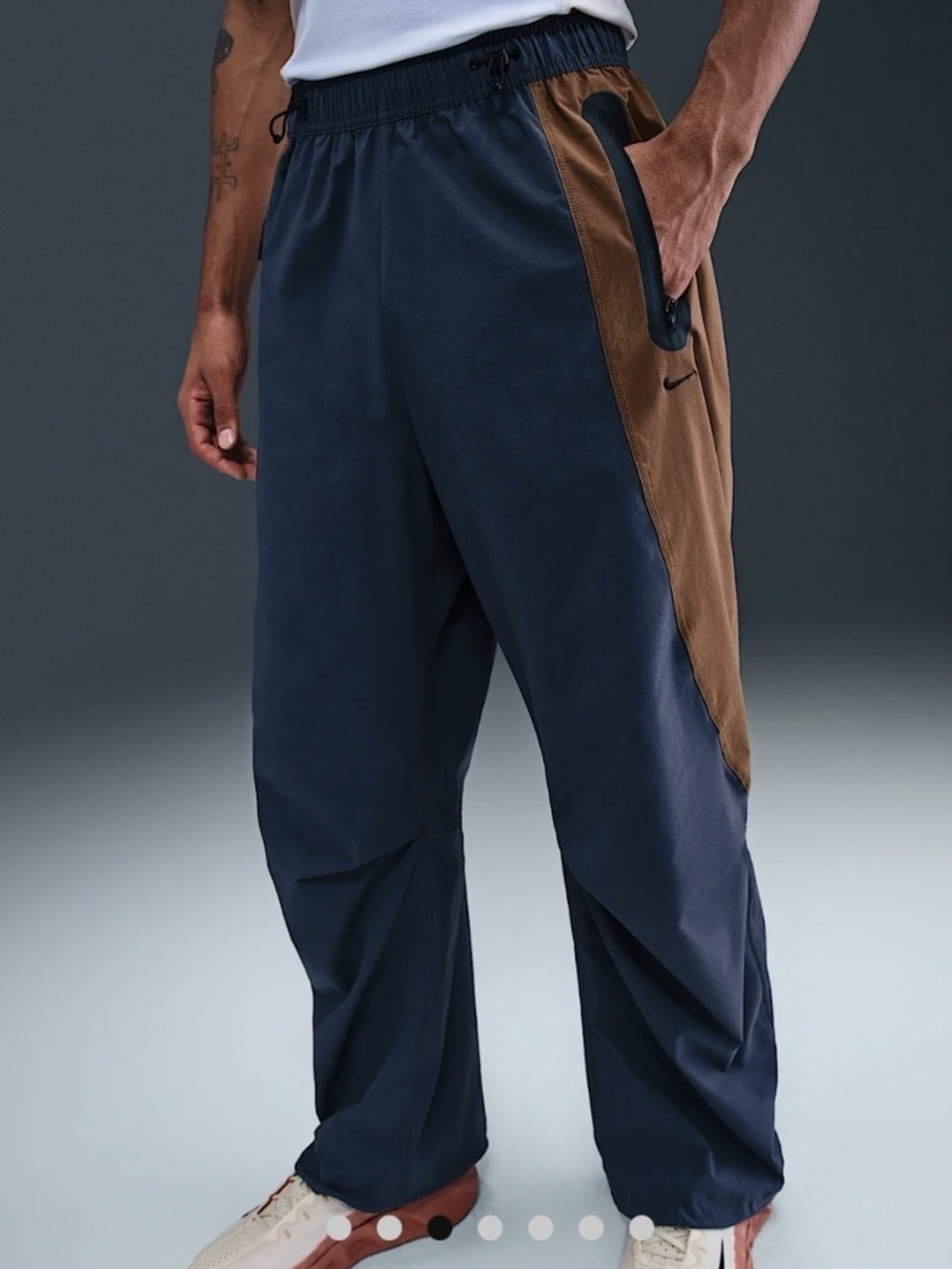 NWT men's large nike Tech Dri-FIT Woven Color-Block Oversized Pants IH8466-437